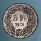 SVIZZERA 5 FRANCHI 1874 B. ARGENTO SILVER COIN MONETE DA COLLEZIONE