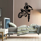 adesivi murali wall stickers decalcomania free style bike moto motocross b0197