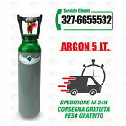 Bombola Argon da 5 Litri, nuova, completa di carica.