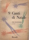 MONTANI PIETRO Spartito Musicale 9 CANTI DI NATALE Pianoforte Ricordi 1959