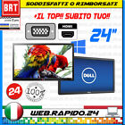 PC MONITOR SCHERMO LCD LED 24" (DELL,HP) VGA DVI DISPLAY FULL HD BUONO 21 23 22