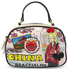BRACCIALINI Cartoline borsa bauletto tema immagine China designer handbag bag