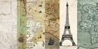 Quadro Cartina Terra Mondo Torre Eiffel Emisfero Stampa su Mdf o Tela Swarovski