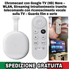 Chromecast Con Google TV (HD) Neve – WLAN, Streaming Intrattenimento Telecomando