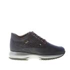 HOGAN scarpe donna Sneaker Interactive camoscio blu strass HXW00N0DS40Q4JU805