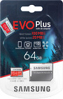 Micro SD Samsung EVO plus 64GB scheda Memoria 100MBs class 10 UHS-I MicroSD Card