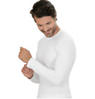 T-shirt uomo manica lunga girocollo in cotone felpato Club88 420009 Bianco