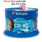 Dig-Vinyl (50) Verbatim CD-R 80min 52X with Digital Vinyl Surface – 50pk Spindle