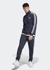 Tuta Intera Completa Full Tracksuit UOMO Adidas Basic 3-Stripes Tricot Blu