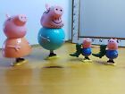 Peppa Pig Set Of Figures On Stands. Daddy Mommy And 2 George