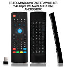 Telecomando Tastiera Wireless Air Mouse MX3 Per Android Smart TV Box Nero