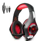 CUFFIE BEEXCELENT GM-1 GAMING GIOCO LED ROSSO PER PS4 XBOX PC TABLET SMART
