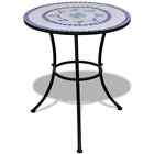 Tavolo da Bistrot Blu e Bianco 60 cm a Mosaico - vidaXL