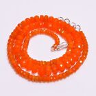 Collana con perle sfaccettate di rondelle di opale etiope arancione 4X3 9X6...