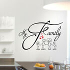 Adesivo famiglia murale personalizzato frase amore wall stickers decor a0792