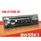 STEREO AUTO AUTORADIO 1 DIN CON LETTORE CD BLUETOOTH MP3 MP4 SD USB AUX 55WX4