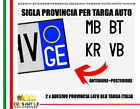 ADESIVI PROVINCIA (ANT/POST) TARGA ITALIA PER RIPRISTINO NUOVE PROVINCE INCL.2PZ