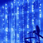 Ghirlanda LED 220v 3m a tenda 16 pendenti 320 led 220V IP44 luce Blu Natale
