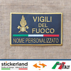 Toppa Patch Ricamata VIGILI DEL FUOCO - TUO NOME da 16 x 10 cm con velcro M+F