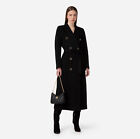Elisabetta Franchi - Cappotto in pura lana taglio dritto colore Nero taglia 46
