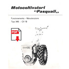 PASQUALI 946 cv 18 Manuale uso manutenzione Libretto istruzioni motocoltivatore