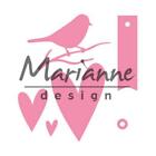 Marianne Design Collectables Fustelle Carta da Regalo Cuore Uccello di Karin