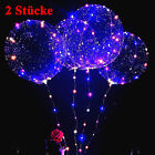 10 Bunte Bobo Helium Luftballons LED Ballons Leuchtende Luftballons 20 Zoll Deko