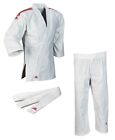 adidas Judo-Anzug "Club" weiß/rote Streifen, J350 - Judoanzug - Judogi - Judo Gi