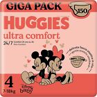 Huggies Pannolini Ultra Comfort, Taglia 4 (7-18 Kg), Confezione da 150 pannolini