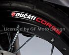 8x Ducati Corse nuove decalcomanie per ruote adesivi per cerchi strisce set...