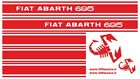 SERIE ADESIVI FIAT ABARTH 695 CON SCORPIONI PER FIANCATE FIAT 500 F/L/R
