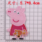 PEPPA PIG Daddy GEORGE Pedro Danny Kids Cartoon Embroidered Patches Badges