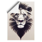Lion Airbrush Wall Art Print Framed Canvas Picture Poster Decor Living Room