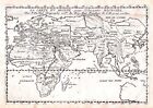 1665 Cartina Del Mondo Mappemonde Mappa Carte Incisione Stampa Antica Du Val