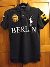 Ralph Lauren City Black Berlin Short Sleeve Polo Shirt Mens Extra Small XS 0043