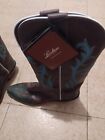 Lucchese  1883 Womens Cowboy Boots  Teal&Tan Size7/ Cavenders Boot Remover