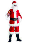Costume Babbo Natale XXL tessuto pesante rosso con cintura e copristivali