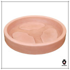 Sottovaso rotondo in resina colore terracotta per vasi plastica da esterno cm 30