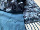 scarf Brioni blue fantasy 35x170cm autumn cashmere/seta