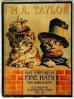 Cartello targa Gatti col Cappello cm. 18x 24 idea regalo gatto