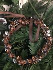 Addobbo albero di Natale Ghirlanda con cristalli marrone