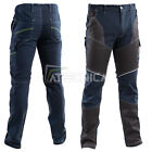 Pantalone da lavoro in cotone elasticizzato 250gr blu AERRE JUMP-B 5 tasche