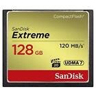(TG. 128 GB) Sandisk Compact Flash Extreme Scheda di Memoria 128GB, Rosso/Oro -
