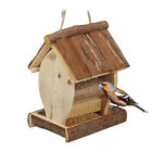 Mangiatoia per uccelli casetta per cibo uccellini in legno esterno giardino
