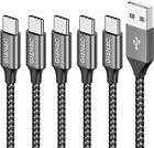 Cavo USB C, 5Pezzi [0.25M 0.5M 1M 2M 3M] 3A Nylon Cavo USB Type-C