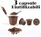 3 CAPSULE RICARICABILI NESPRESSO RIUTILIZZABILI CAFFÈ