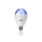 Luci Discoteca Led Lampada RGB LED Rotante a 360º E27 3W Effetto Stroboscop