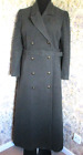 Belted full length maxi coat by BIBA Size 14 Subdued green Wool cashmere mix