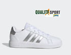 Adidas Grand Court Bianco Argento Scarpe Shoes Donna Sportive Sneakers GW6506
