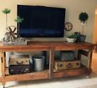 Bancone soggiorno tavolo porta TV con bancali legno massello vintage 180x50x90H